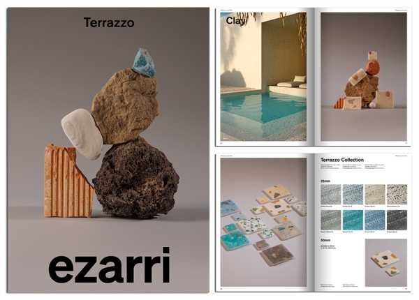 Terrazzo effect mosaic tiles