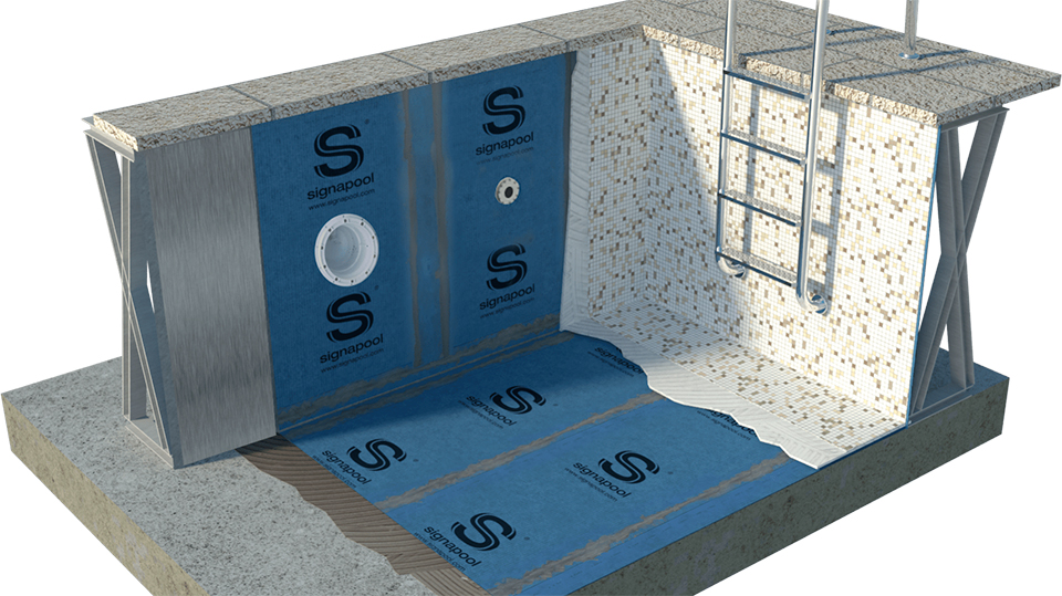 How to install the mosaic on galvanised steel pools