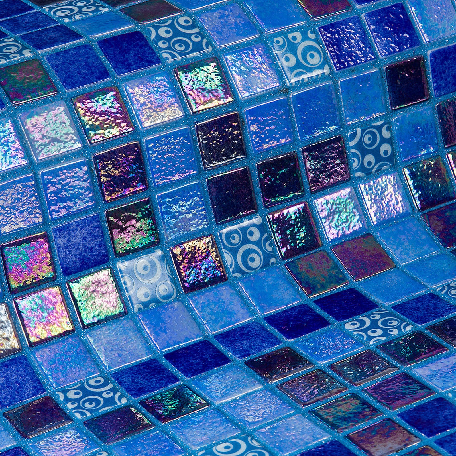 Mosaic Tile Topping Blueberries  - Ezarri