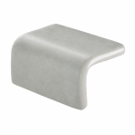 Corner 2522-A Safe gray glass mosaic tile for swimming pool corners and copings.