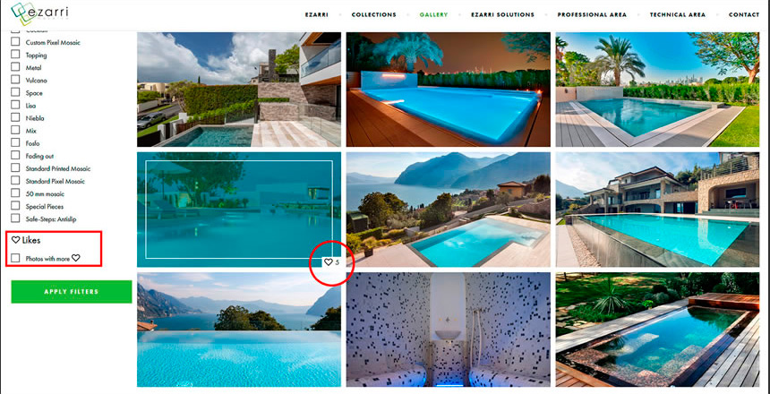 Vote for the best mosaic tile pools Ezarri has worked on