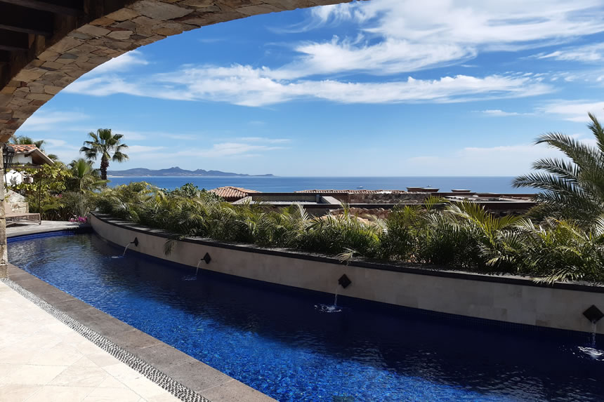 Baja California, porches, the Pacific, and an Ezarri glass tile pool