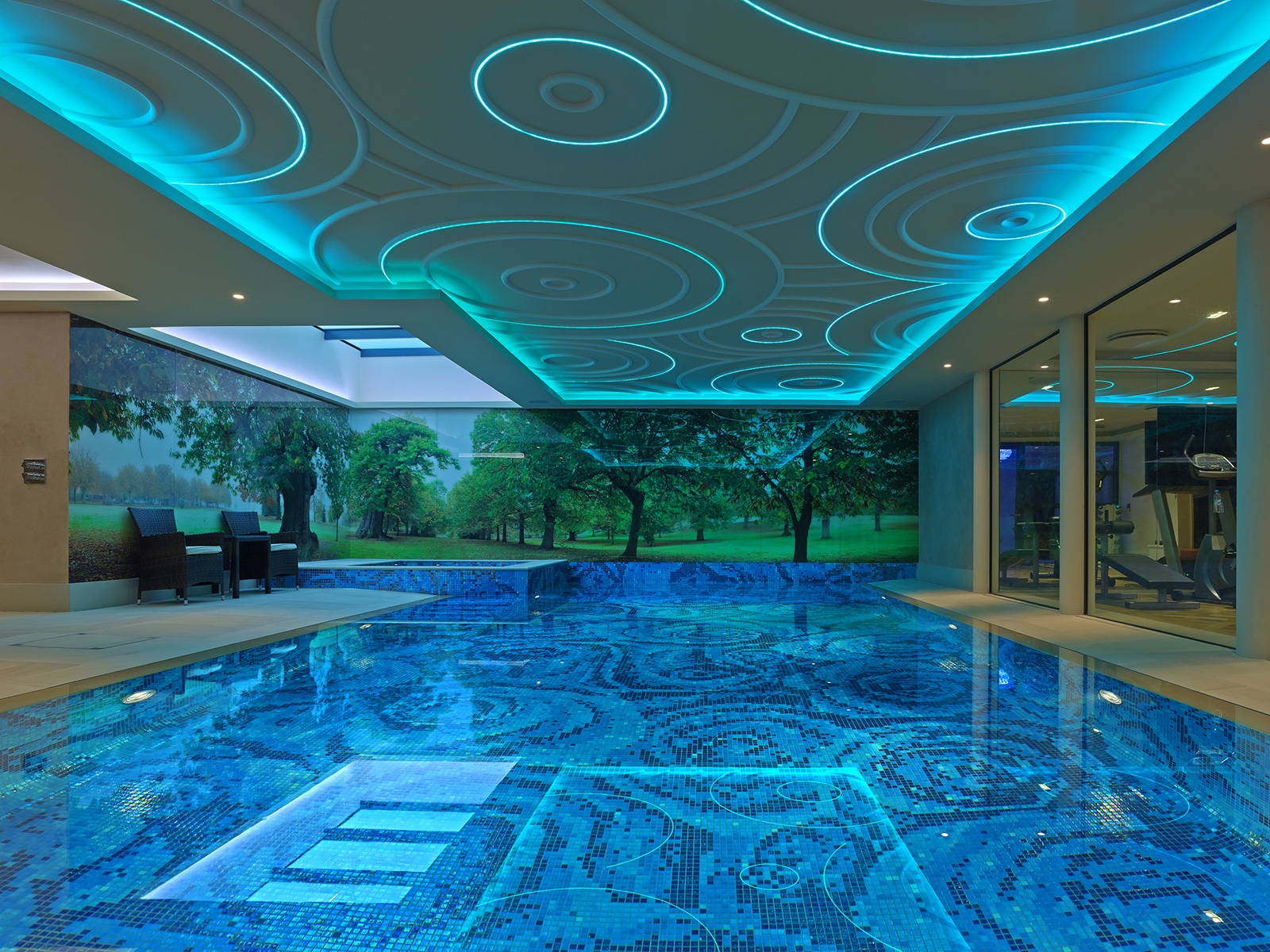 Dessins de fond de piscine en mosaïque d’Ezarri