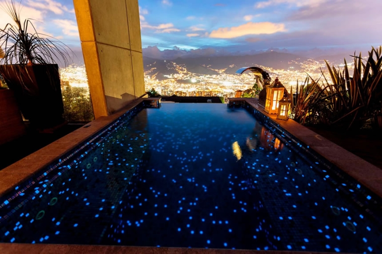 Ezarri Delphinus glass mosaic pool tiles