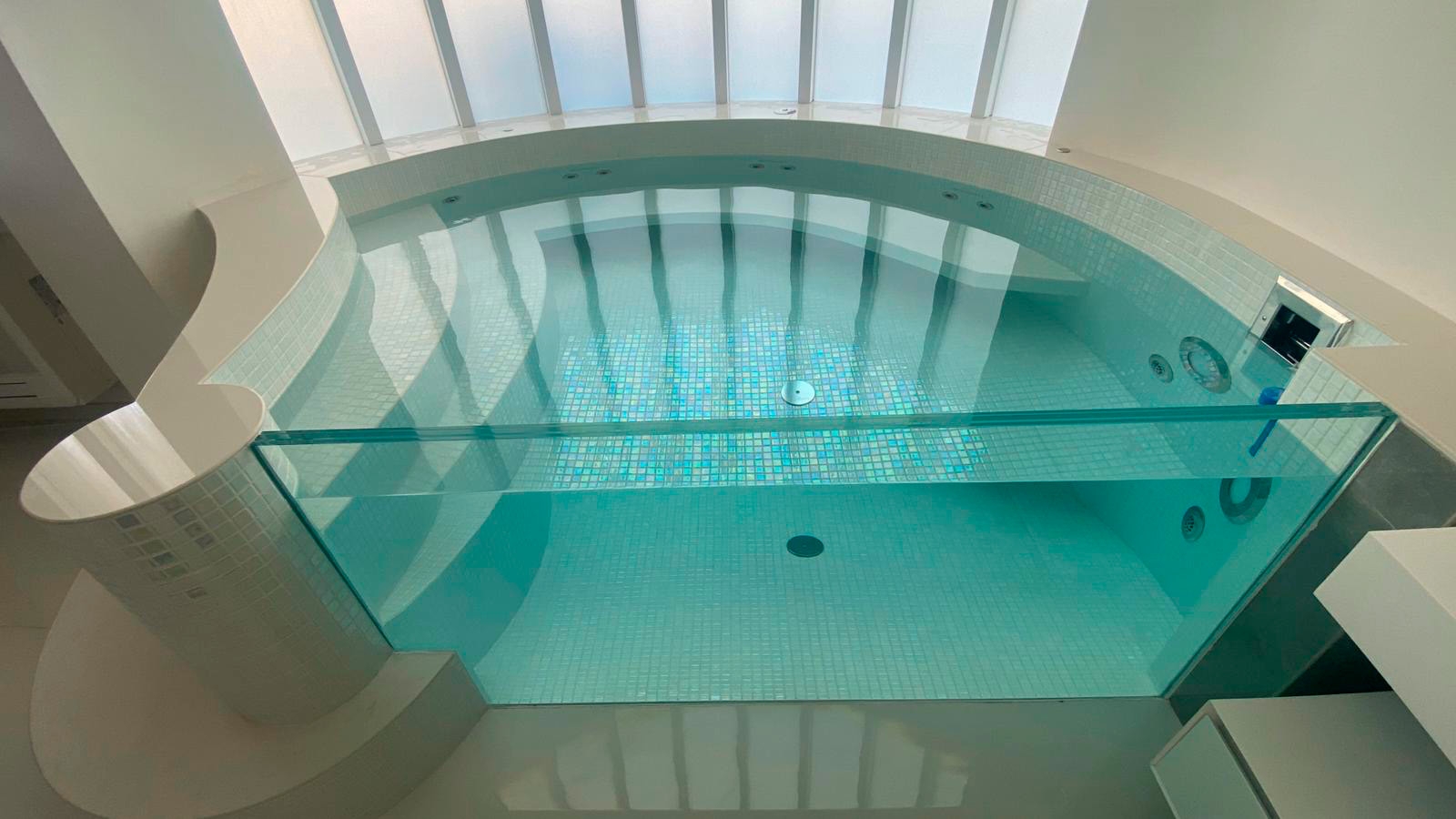 bathroom mosaic pool spa