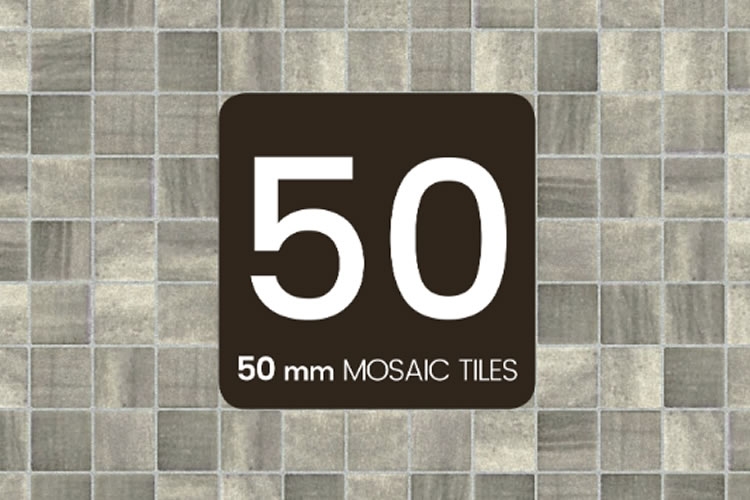 The 50 Collection from Ezarri advocates the 50 mm mosaic